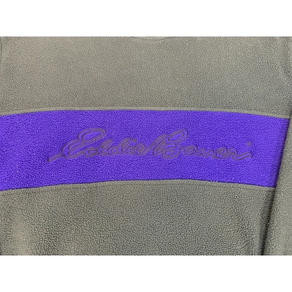 Eddie Bauer EBTek Color Block Fleece Made in Canada Large VTG 90s Gorpcore - Picture 3 of 7